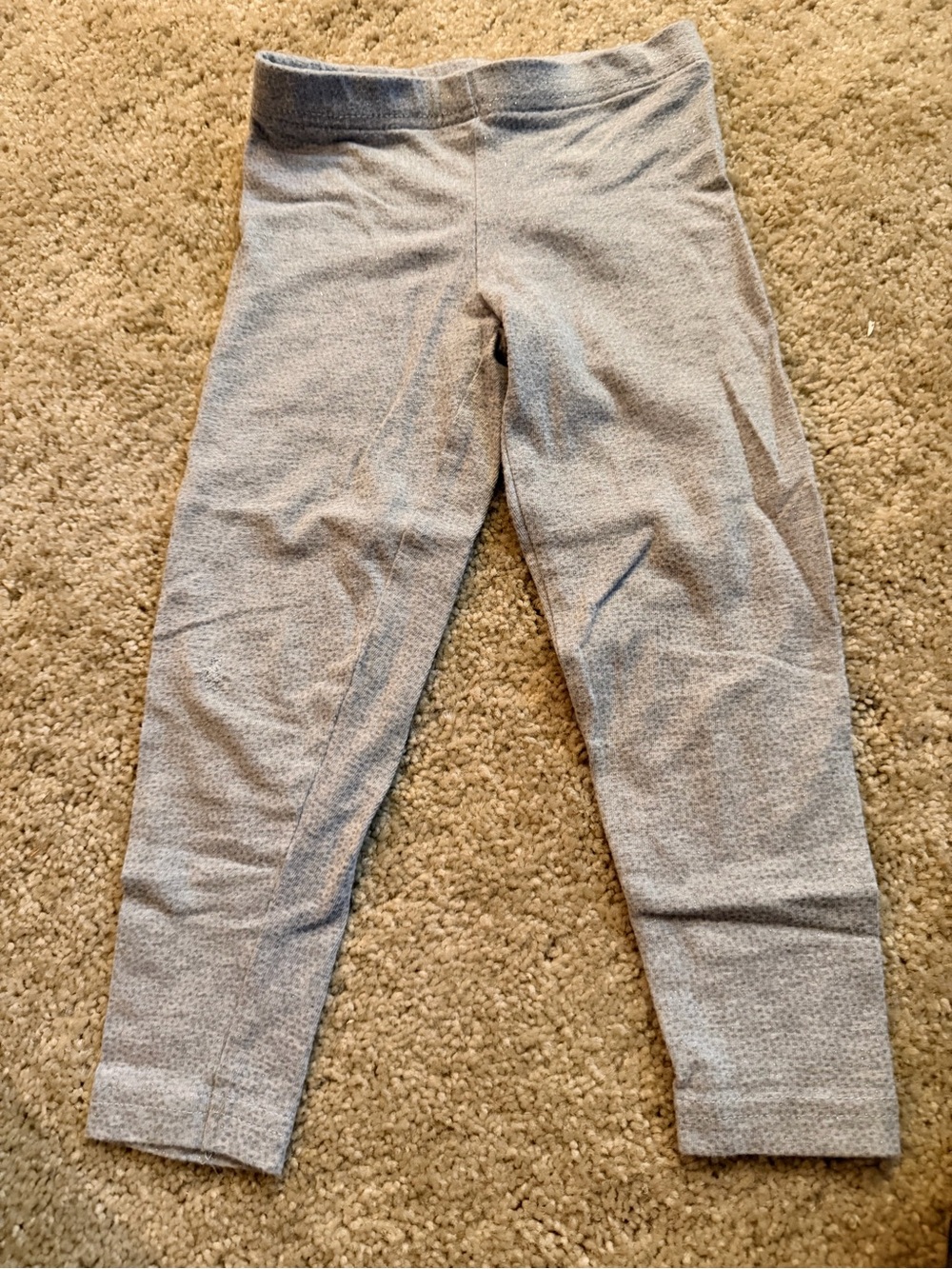 Carter's Heather Gray Sparkly Girls' Stretch Knit Leggings 2 T